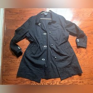George Me Women’s Black Trench Coat Size XL 16/18